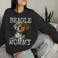 Beagle Mommyビーグル ママ フンデ ママについてつぶやく イングリッシュ・ビーグル ママ レディーススウェットシャツ 彼女への贈り物