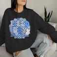 Blue Field Day Blue Team Color Field Trip Teacher Student Women Sweatshirt Gifts for Her