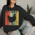 Chicken ニワトリ 動物 レディーススウェットシャツ 彼女への贈り物
