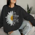 Christian Inspirational Christ Whotrengthens Me レディーススウェットシャツ 彼女への贈り物