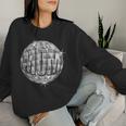 Disco Mom シルバー ディスコ ボール Mothers Who Disco レディーススウェットシャツ 彼女への贈り物