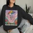 Retro Skeleton Lgbtq Pride Quote Rainbow Umbrella Women Sweatshirt Gifts for Her
