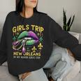 Girls Trip New Orleans In My Mardi Gras Era リップ 楽しいノベルティ レディーススウェットシャツ 彼女への贈り物