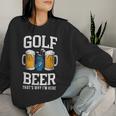 Golf And Beer That's Why I'm Here ゴルフ ビールを飲む人 レディーススウェットシャツ 彼女への贈り物