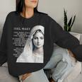 Hail Mary Blessed Mother ロザリオの祈り レディーススウェットシャツ 彼女への贈り物