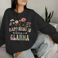 Happiness Is Being A Glamma Floral Glamma Mother's Day Women Sweatshirt Gifts for Her