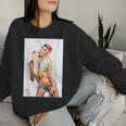 Hot Girl On 男性用 Ice Pop Pinup 2 レディーススウェットシャツ 彼女への贈り物