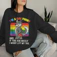 I'm A Gay Furry Pride Month Gay Lgbtq Rainbow Fox Furry Women Sweatshirt Gifts for Her