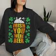 Irish You Were Beer 聖パトリックの日 ビアマグ 面白い レディーススウェットシャツ 彼女への贈り物