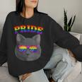 Lgbt Britishhorthair Cat Gay Pride Rainbow Lgbtq Kitty レディーススウェットシャツ 彼女への贈り物