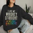 Like My Whiskeytraight Friends Lgbtq Gay Pride Proud Ally レディーススウェットシャツ 彼女への贈り物