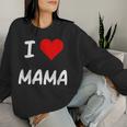 I Love Mama Children Love Heart ベビーチャイルドギフト お母さん レディーススウェットシャツ 彼女への贈り物