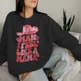 Man I Feel Like A Mama Pink Cowhide Hat Cowgirl Cowboy Women Sweatshirt Gifts for Her