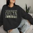 Mississippi Delta Blues Intage Retro Envejecida Sudadera Mujer Regalos para ella