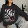 Psych Nurse Mental Health Psychiatric Nursing Appreciation レディーススウェットシャツ 彼女への贈り物