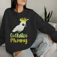 Retro Cockatoo Mother Mom Cockatoo Mommy Cockatiel レディーススウェットシャツ 彼女への贈り物