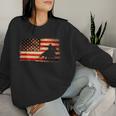 Rodeo Cowboy Western Country Horse Usa Flag 4Th Of July Women Sweatshirt Gifts for Her