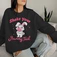 Shake Your Bunny Tail 愛らしいバブルガム レディーススウェットシャツ 彼女への贈り物