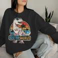 Sister Saurus Dinosaur Family Matching Mother's Day Women Sweatshirt Gifts for Her
