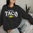 Taco Trump Always Chickens Out 面白いパロディ レディーススウェットシャツ 彼女への贈り物