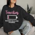 Teacherummer Recharge Required シャツ レディーススウェットシャツ 彼女への贈り物