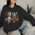 Vikingo Y Unicornio Niños Niñas Hombres Es Niños Y Adultos Sudadera Mujer Regalos para ella