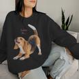 ビーグルシャツ ビーグルtシャツ Love Is Dog Mom Dad 子犬 ペット キュート レディーススウェットシャツ 彼女への贈り物