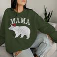 Mama Bear Xmas Buffalo Plaid Lights Matching Family Pajama レディーススウェットシャツ 彼女への贈り物