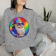 Santaclaus Rainbow 長袖tシャツ レディーススウェットシャツ 彼女への贈り物