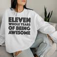 11歳の誕生日シャツギフト年齢11歳男の子女の子 レディーススウェットシャツ 彼女への贈り物