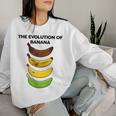 The Evolution Of Banana Novelty Graphic & Cool s レディーススウェットシャツ 彼女への贈り物