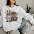 Gnome Coffee Lover I Pretend Coffee Help But I'mtill A レディーススウェットシャツ 彼女への贈り物