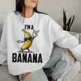 I'm A Banana シャツ かわいい 面白い バナナ コスチューム メンズ レディース キッズ レディーススウェットシャツ 彼女への贈り物