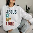 Jesus Is My Lord – Christian Faithintage Graphic レディーススウェットシャツ 彼女への贈り物