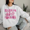 Mother Of A Warrior 乳がん啓発 ピンクリボン 長袖tシャツ レディーススウェットシャツ 彼女への贈り物
