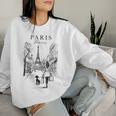 Paris France Eiffel Tower French Girl City Of Love Souvenir Women Sweatshirt Gifts for Her