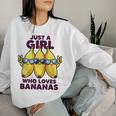 バナナ好きな女の子だけフルーツファニーイエローバナナ好き レディーススウェットシャツ 彼女への贈り物