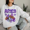 牡羊座 女の子 誕生日 星座 スニーカー ネイル 誕生日 レディーススウェットシャツ 彼女への贈り物