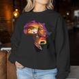 African American Boyunflower Melanin History Month レディーススウェットシャツ 面白い贈り物