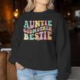 Auntie Godmother Bestie Aunt God Mother Bestie Women Sweatshirt Personalized Gifts