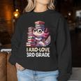 I Axo Love 3Rd Grade Axolotl 新学期読書 レディーススウェットシャツ 面白い贈り物