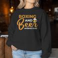 Boxing And Beer Perfectday ボクサー・ボクシング レディーススウェットシャツ 面白い贈り物