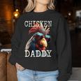 Chicken Daddy チキンパパ ニワトリ お父さん 農家 養鶏場 父の日 レディーススウェットシャツ 面白い贈り物