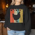 Chicken ニワトリ 動物 レディーススウェットシャツ 面白い贈り物