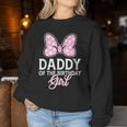 Daddy Of The Birthday Girl Cute Pink Bow Family Matching Women Sweatshirt Unique Gifts