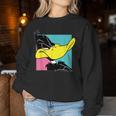 Daffy Duck レディーススウェットシャツ 面白い贈り物
