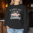 My Favorite People Call Me Gammy Floral Birthday Gammy Women Sweatshirt Unique Gifts