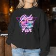 Girls Just Wanna Have Fun 1980S Eighties Costume Party レディーススウェットシャツ 面白い贈り物