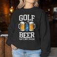 Golf And Beer That's Why I'm Here ゴルフ ビールを飲む人 レディーススウェットシャツ 面白い贈り物