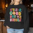 Groovy Its A Good Day To Dance Dance Teacher Black Women's Small Short Sleeve Crew Neck 100 Cotton Printed Women Sweatshirt Personalized Gifts